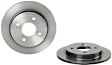 SET-BR08493121-2 Rear Brake Disc, Coated, Plain Surface, Solid, 4 Lugs, 253 mm