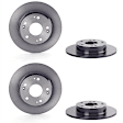 SET-BR08A14711-2 Rear Brake Disc, Coated, Plain Surface, Solid, 5 Lugs, 260 mm