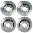 SET-BR09539031-B Front and Rear Brake Disc, Plain Surface
