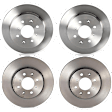 SET-BR09550911-A Front and Rear Brake Disc, Plain Surface, 4 Lugs