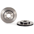 SET-BR09550911-A Front and Rear Brake Disc, Plain Surface, 4 Lugs