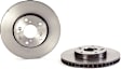 SET-BR09793211-2 Front Brake Disc, Coated, Plain Surface, Vented, 5 Lugs, 282 mm
