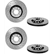 SET-BR0986901X-2 Front Brake Disc, Coated, Cross-Drilled, Vented, 5 Lugs, 312 mm