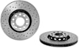 SET-BR0986901X-2 Front Brake Disc, Coated, Cross-Drilled, Vented, 5 Lugs, 312 mm