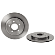 SET-BR09895311 Front and Rear Brake Disc, Coated, Plain Surface, 5 Lugs