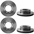 SET-BR09904680-2 Front Brake Disc, UV Coated, Plain Surface, Vented, 8 Lugs, 369 mm