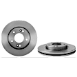 SET-BR09999720 Front and Rear Brake Disc, UV Coated, Plain Surface, 5 Lugs