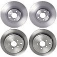 SET-BR09A92111-A Front and Rear Brake Disc, Coated, Plain Surface, Vented, 5 Lugs
