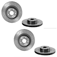 2006 Subaru Baja - Front Brake Disc, Coated, Cross-Drilled, Vented, 5 Lugs, 293 mm