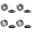 2018 Toyota 86 - Front and Rear Brake Disc, UV Coated, Front-Cross-Drilled/Rear-Plain Surface, Vented, 5 Lugs, Front-293 mm/Rear-290 mm