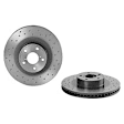 2018 Toyota 86 - Front and Rear Brake Disc, UV Coated, Front-Cross-Drilled/Rear-Plain Surface, Vented, 5 Lugs, Front-293 mm/Rear-290 mm
