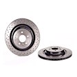 SET-BR09A95611-B Front and Rear Brake Disc, Front-Plain Surface/Rear-Cross-Drilled