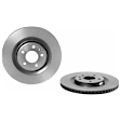 SET-BR09B03911-A Front and Rear Brake Disc, Coated, Plain Surface, Vented, 5 Lugs
