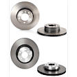 SET-BR09B33721-F Front and Rear Brake Disc, Plain Surface