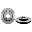 SET-BR09B55111-A Front and Rear Brake Disc, Coated, Plain Surface, 5 Lugs