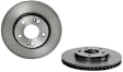 SET-BR09C24911-2 Front Brake Disc, Coated, Plain Surface, Vented, 5 Lugs, 280 mm