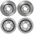 SET-BR09C34911-D Front and Rear Brake Disc, Plain Surface, 5 Lugs