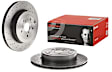 SET-BR09C82911-2 Rear Brake Disc, Coated, Cross-Drilled, Vented, 5 Lugs, 326 mm