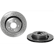 SET-BR09C89411-A Front and Rear Brake Disc, Coated, Front-Plain Surface/Rear-Cross-Drilled, Vented, 5 Lugs