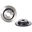 SET-BR221421161207-C Front and Rear Brake Disc, Coated, Front-Cross-Drilled/Rear-Plain Surface, 5 Lugs