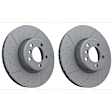 SET-BR34106797602-2 Front Brake Disc, Cross-drilled and Slotted