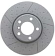 SET-BR34106797602-2 Front Brake Disc, Cross-drilled and Slotted
