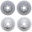 SET-BR34106797606-C Front and Rear Brake Disc, Front-Plain Surface/Rear-Cross-drilled and Slotted