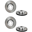 SET-BR34116792223-2 Front Brake Disc, Plain Surface
