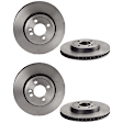 SET-BR34116858651-2 Front Brake Disc, Coated, Plain Surface, 4 Lugs, 279.91 mm
