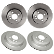 SET-BR34116858651-A Front and Rear Brake Disc, Plain Surface