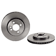 SET-BR34116858651-A Front and Rear Brake Disc, Plain Surface
