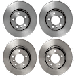 SET-BR34119811538-A Front and Rear Brake Disc, Coated, Plain Surface, 5 Lugs