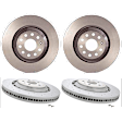SET-BR8S0615301L Front and Rear Brake Disc, Plain Surface, 2.5L, 5Cyl