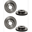 SET-BR910421000007-2 Front Brake Disc, Coated, Plain Surface, 6 Lugs, 300 mm, RWD