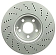 2016 Mercedes Benz E350 - Front Brake Disc, Geomet Coated, Cross-Drilled, Vented, 5 Lugs, QuietCast Series