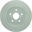 SET-BS50011484-4 Front and Rear Brake Disc, Geomet Coated, Plain Surface, Solid, 5 Lugs, 259 mm, QuietCast Series