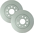 SET-BS53011414-2 Front Brake Disc, Geomet Coated, Plain Surface, Vented, 5 Lugs, 279.9 mm, 2.0L, 4Cyl, QuietCast Series