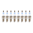 1981 Dodge Challenger - Spark Plug, Do Not Gap, Gap is Preset, Original Center Electrode Material is Copper/Nickel, Set of 8, 2.6L 4Cyl, Platinum Series