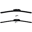 SET-BSEVO18-B Front, Driver and Passenger Side Wiper Blade, Frameless 18 in. and 16 in.