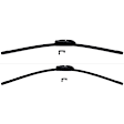 2014 Honda Civic - Front, Driver and Passenger Side Wiper Blade, Sedan, Frameless, 26 in. and 22 in.