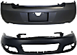Front and Rear Primed Bumper Cover, For Models with Dual Exposed Exhaust, LT Model