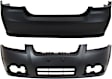 Sedan Front and Rear Primed Bumper Cover CAPA Certified