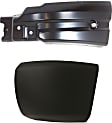 Front, Driver Side Bumper Ends, Painted Black Steel Bumper Extension
