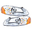 2001-2006 Dodge Stratus - Driver and Passenger Side Halogen Headlight, With bulb(s), OE Replacement