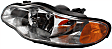 Driver and Passenger Side Halogen Headlight, With bulb(s), OE Replacement