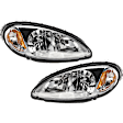 Driver and Passenger Side Halogen Headlight, With bulb(s), OE Replacement