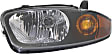 Driver and Passenger Side Headlights, with Bulbs, Halogen, without turn signal bulb