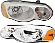 Driver and Passenger Side Halogen Headlight, With bulb(s), OE Replacement