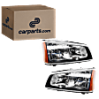 2004 Chevrolet Silverado 1500 - Driver and Passenger Side Halogen Headlight, With bulb(s), OE Replacement