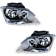 Driver and Passenger Side Headlights, with Bulbs, Halogen, Production Date From June 9, 2003, CAPA CERTIFIED